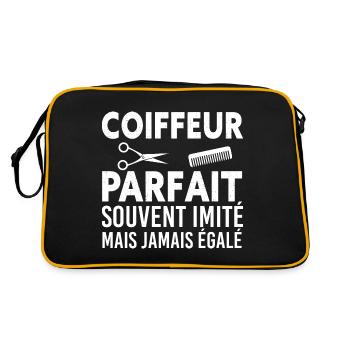 Humour Pour Coiffeur - Sac Retro - noir/or - Dos