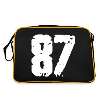 87 Nombre Vintage - Sac Retro - noir/or - Dos