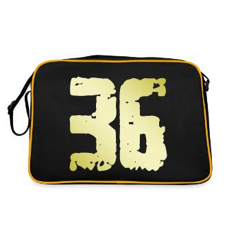 36 Number Vintage - Retro Bag - black/gold - Back