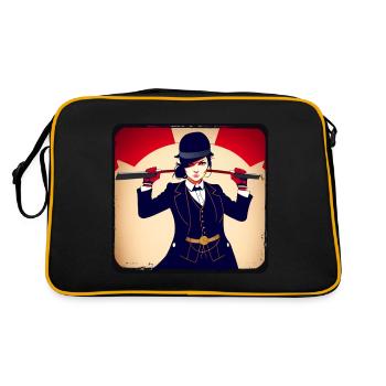 Fille cool dans le style steampunk - Sac Retro - noir/or - Dos