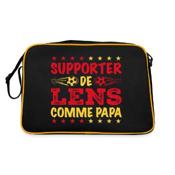 Je Suis Un Supporter De Lens Parfait - Sac Retro - noir/or - Dos
