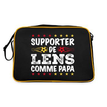 Je Suis Un Supporter De Lens Parfait - Sac Retro - noir/or - Dos