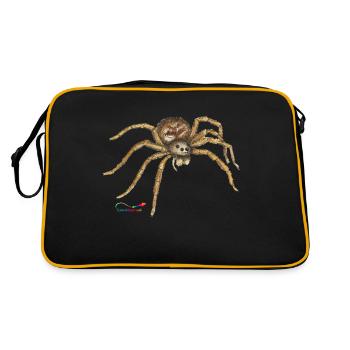 Araignée-loup, une araignée indigène - Sac Retro - noir/or - Dos