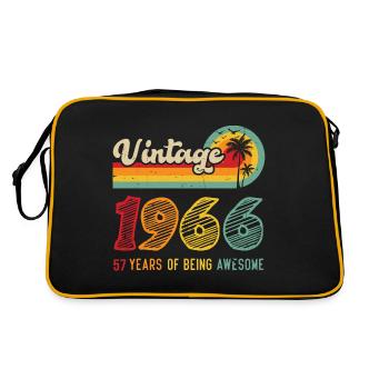 Vintage 1966, birthday gift 57 years - Retro Bag - black/gold - Back