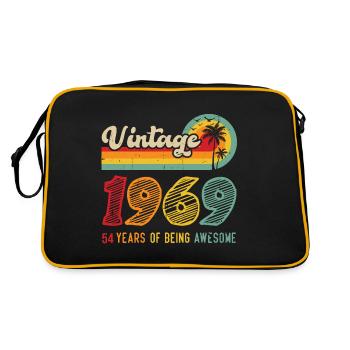 Vintage 1969, birthday gift 54 years - Retro Bag - black/gold - Back