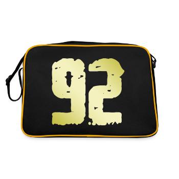 92 Nombre Vintage - Sac Retro - noir/or - Dos