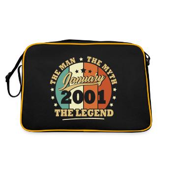 Janvier 2001, 22 Ans Anniversaire garçons et fille - Sac Retro - noir/or - Dos