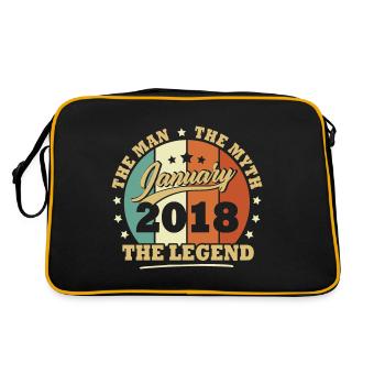 Janvier 2018, 5 Ans Anniversaire garçons et filles - Sac Retro - noir/or - Dos