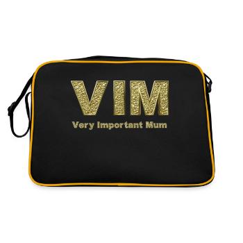 VIM - Very Important Mum - Retro Bag - black/gold - Back