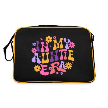 In My Auntie Era Baby Announcement Aunt Mother's - Sac Retro - noir/or - Dos