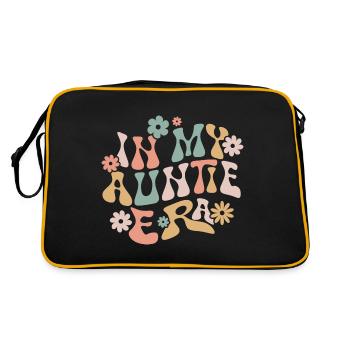 In My Auntie Era Baby Announcement for Aunt - Sac Retro - noir/or - Dos