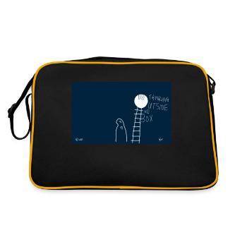Thinking outside the box. - Retro Tasche - Schwarz/Gold - Hinten