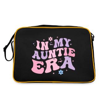 In My Auntie Era Baby Announcement for Aunt - Sac Retro - noir/or - Dos