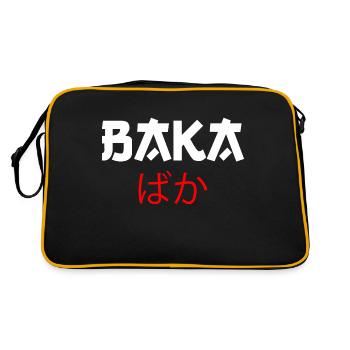 Japanese Anime Manga Baka Senpai Nani Kawai Otaku - Retro Bag - black/gold - Back