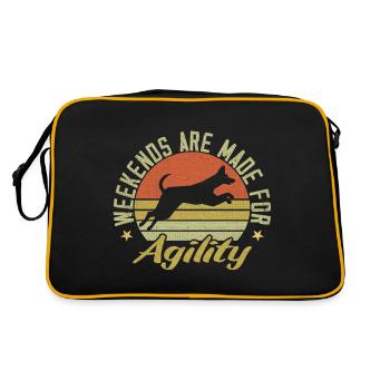 Weekends Are Made For Agility Dog Training Agility - Sac Retro - noir/or - Dos