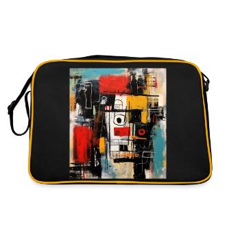 STREET ART ABSTRACTION - Sac Retro - noir/or - Dos