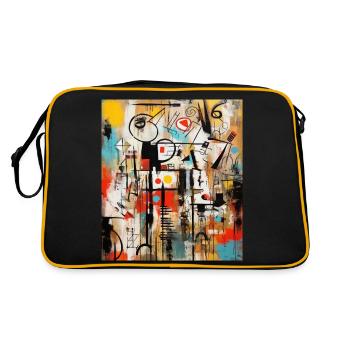 STREET ART IMAGINATION - Sac Retro - noir/or - Dos