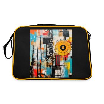 STREET ART IMAGINATION - Sac Retro - noir/or - Dos