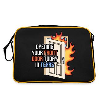 Texas Weather Summer Heat Design pour les fiers Texans - Sac Retro - noir/or - Dos