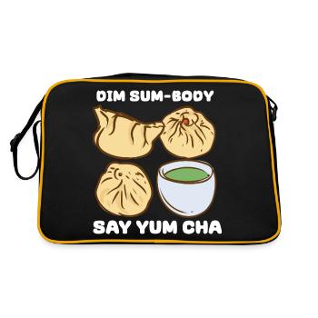Dim Sum-Körper Say Yum Cha - Retro Tasche - Schwarz/Gold - Hinten
