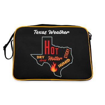 Texas Weather Crazy Heat Design pour les fiers Texans - Sac Retro - noir/or - Dos