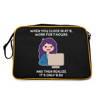 Boring work design for proud Pinoys - Retro Bag - black/gold - Back