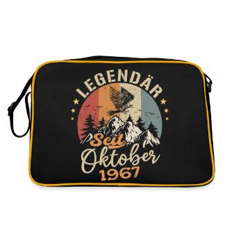 Legendär seit Oktober 1967 - 1967 - Retro Tasche - Schwarz/Gold - Hinten