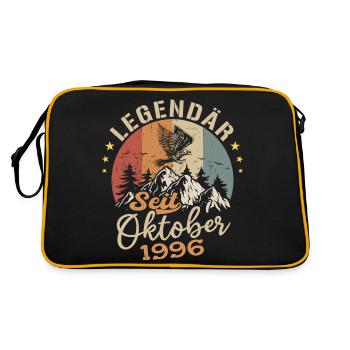 Legendär seit Oktober 1996 - 1996 - Retro Tasche - Schwarz/Gold - Hinten