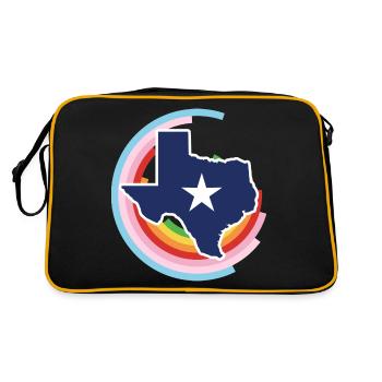 Conception de carte du Texas pour les fiers Texans LGBT + - Sac Retro - noir/or - Dos