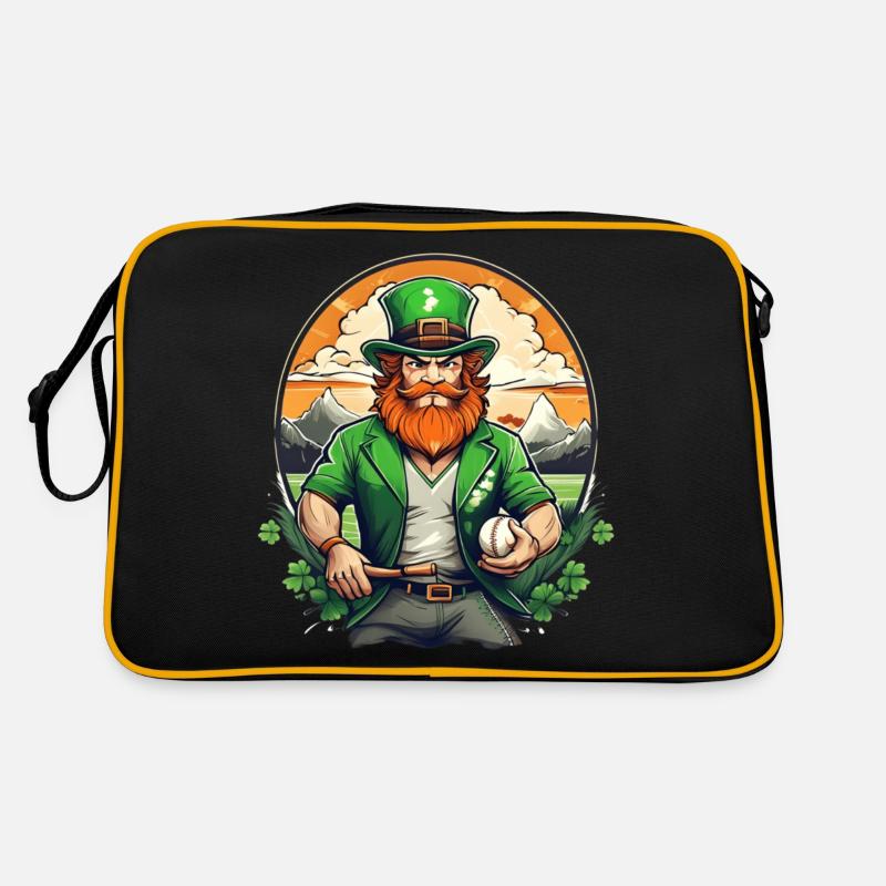 St. Patrick's Day Kleeblatt Baseball Retro Tasche
