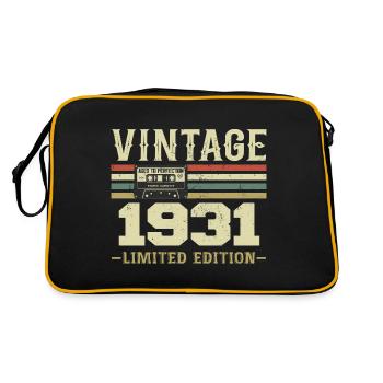 Vintage 1931 Retro 1931 Birthday Gift - Retro Bag - black/gold - Back