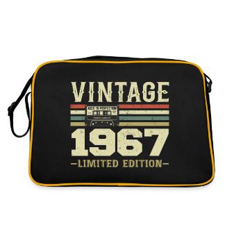 Jahrgang 1967 Retro 1967 Geburtstagsgeschenk - Retro Tasche - Schwarz/Gold - Hinten