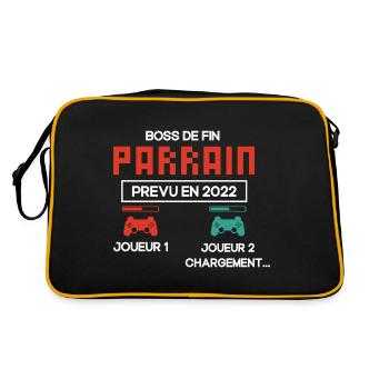 Annonce Grossesse Demande Parrain Originale Geek - Sac Retro - noir/or - Dos