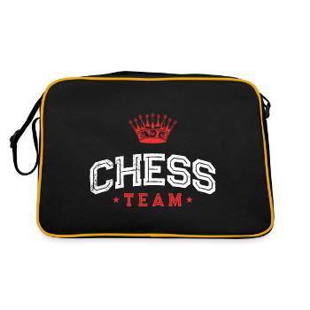 Chess Team - Retro Tasche - Schwarz/Gold - Hinten