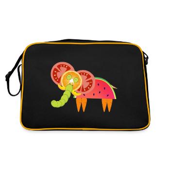 éléphant végétarien - Sac Retro - noir/or - Dos