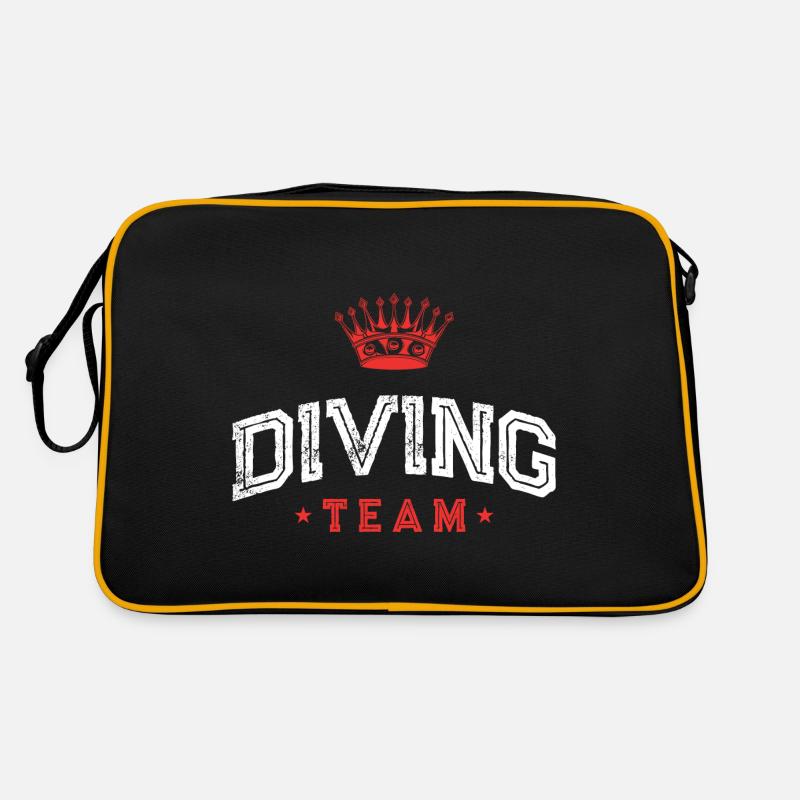 Équipe de plongée - Sac Retro - noir/or