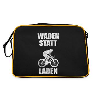 Veau au lieu de boutique cadeau de motos de vélo électrique - Sac Retro - noir/or - Dos