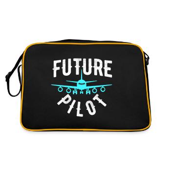 Ecole de pilotage Avion Airplane Future Pilot - Sac Retro - noir/or - Dos