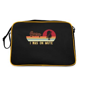 Désolé i was on mute - Sac Retro - noir/or - Dos