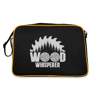 Wood Whisperer bûcheron cadeau - Sac Retro - noir/or - Dos