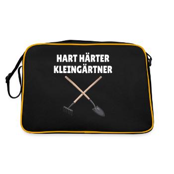 Gärtner Hobbygärtner Hart härter Kleingärtner - Retro Tasche - Schwarz/Gold - Hinten
