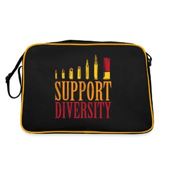 Support Diversity Bullet - Gun Lovers Funny Gun - Sac Retro - noir/or - Dos