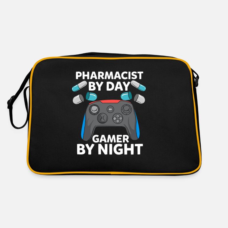Pharmacist By Day Gamer By Night Geschenk Retro Tasche
