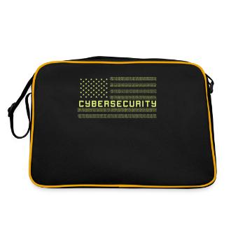CYBERSECURITY Cybersecurity US Flag - Sac Retro - noir/or - Dos