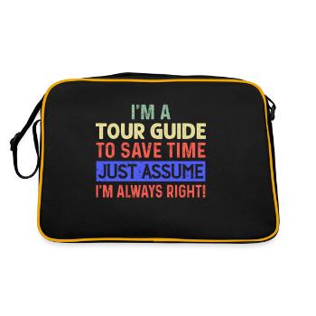 Tour guide in A Tour Guide To Save Time - Retro Bag - black/gold - Back