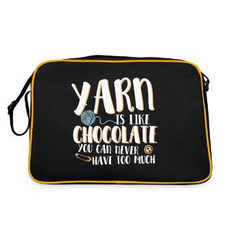 Le fil est comme le tricot au chocolat couture Crochet - Sac Retro - noir/or - Dos