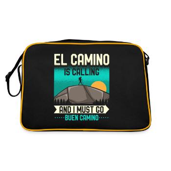 El Camino appelle et je dois aller Buen Camino - Sac Retro - noir/or - Dos