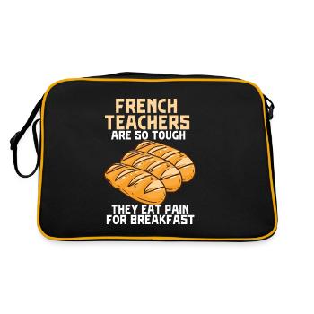 Français enseignants sont si durs qu’ils mangent de la douleur - Sac Retro - noir/or - Dos