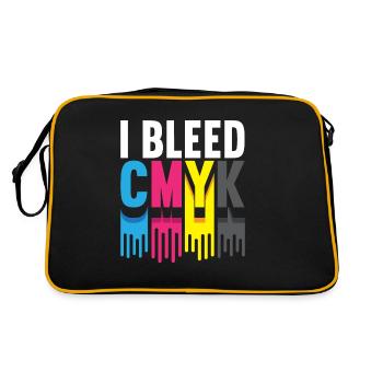 I Bleed CMJN Illustrator Graphiste - Sac Retro - noir/or - Dos