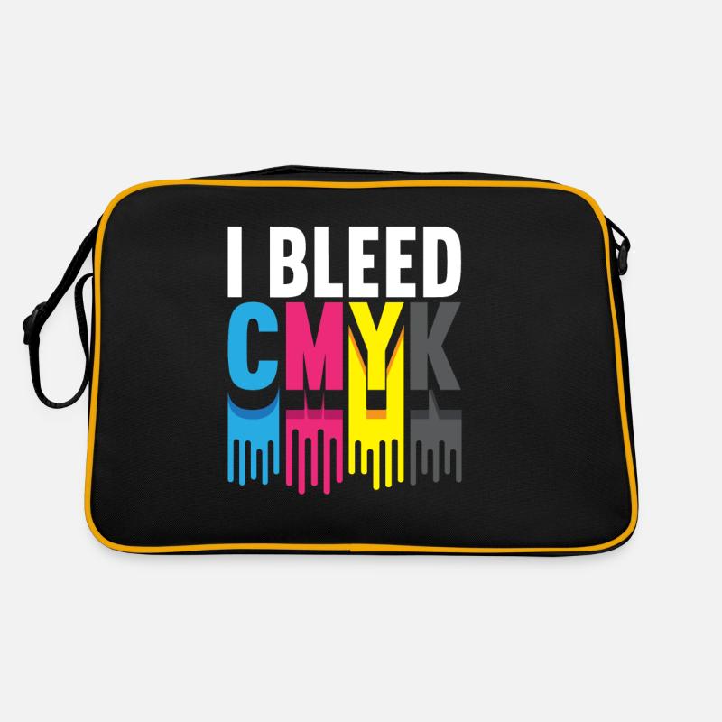 I Bleed CMJN Illustrator Graphiste Sac Retro